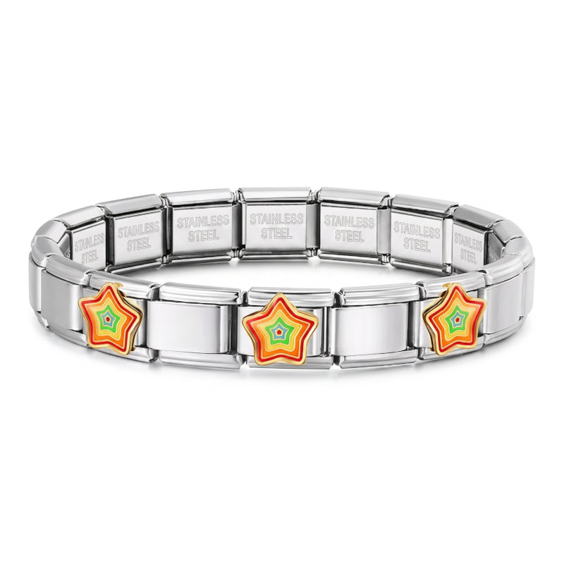 Italian Bracelet s hvězdičkami (různé barvy)