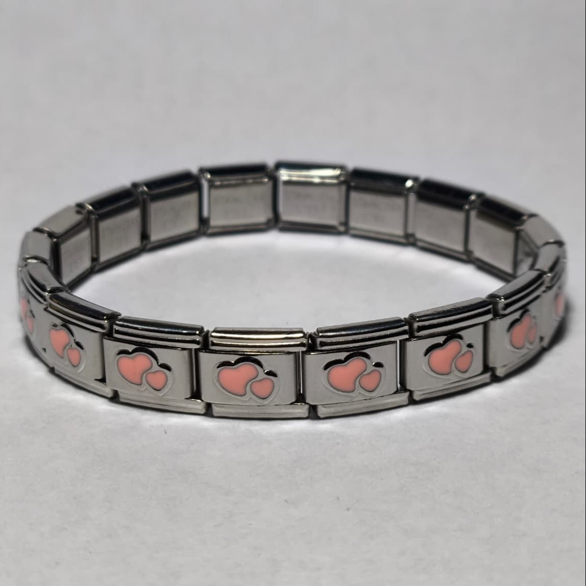 Italian Bracelet - srdíčka (různé barvy)