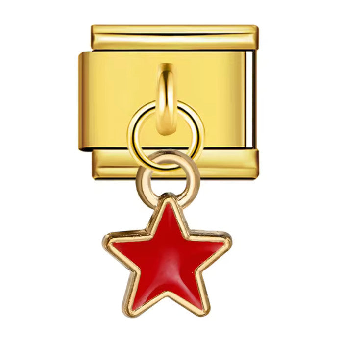 Červená hvězdička - zlatá