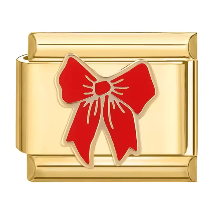 Červená mašlička - zlatá