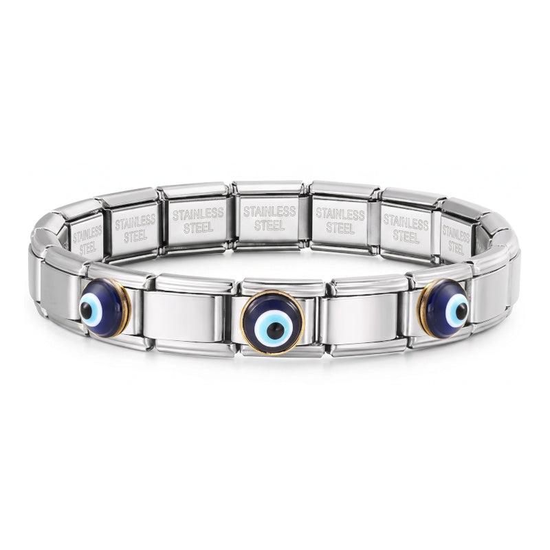 Italian Bracelet s evil eyes (různé barvy)