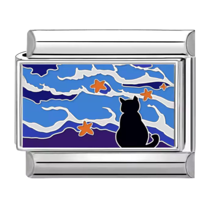 Kočka pod hvězdnou oblohou