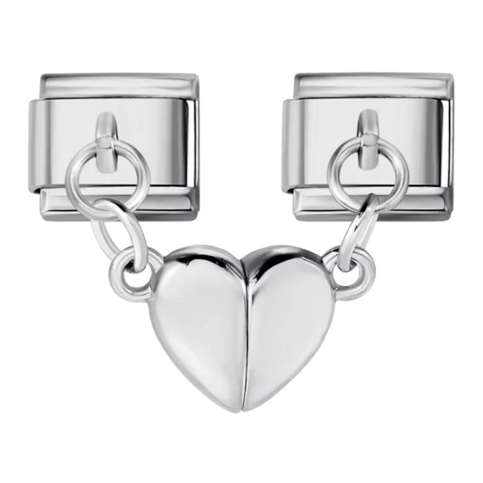 Magnetické srdíčko - stříbrné