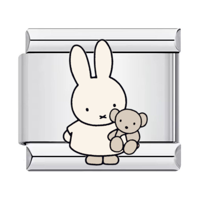 Roztomilý králíček s medvídkem