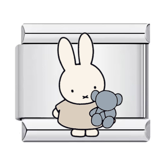 Roztomilý králíček s medvídkem