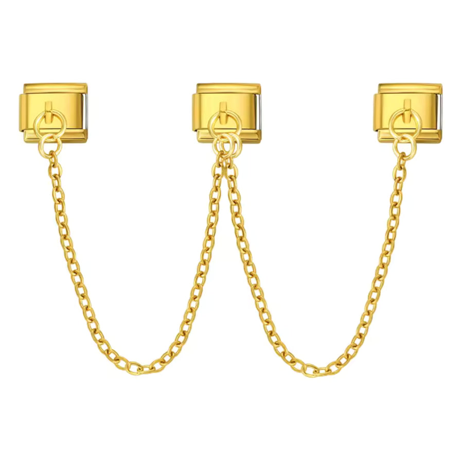 3 Zlaté dílky s řetízkem