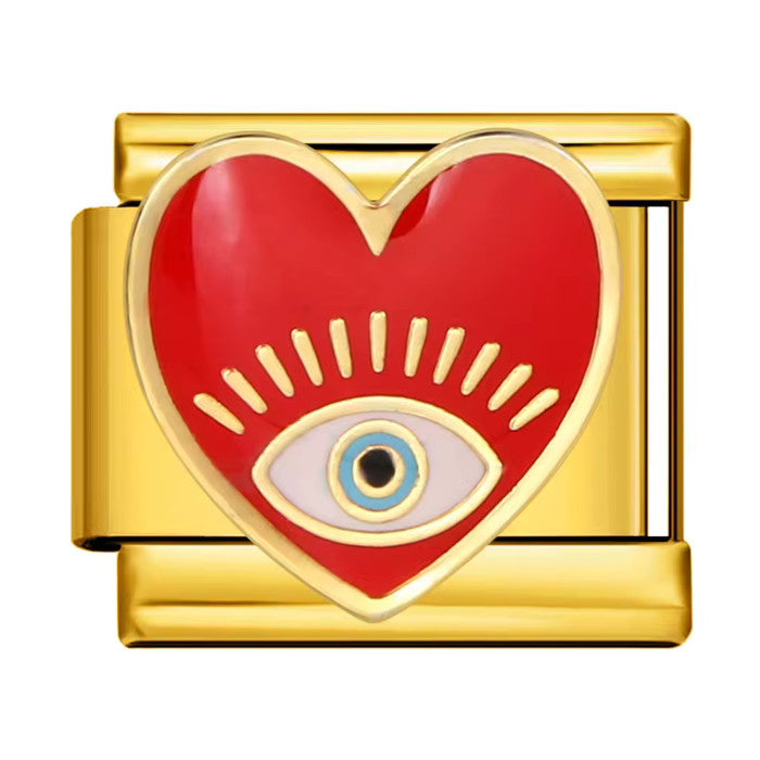 Srdíčko s okem - zlatá