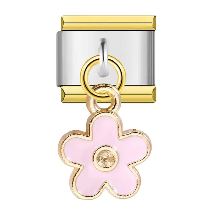 Zavěšený růžový květ