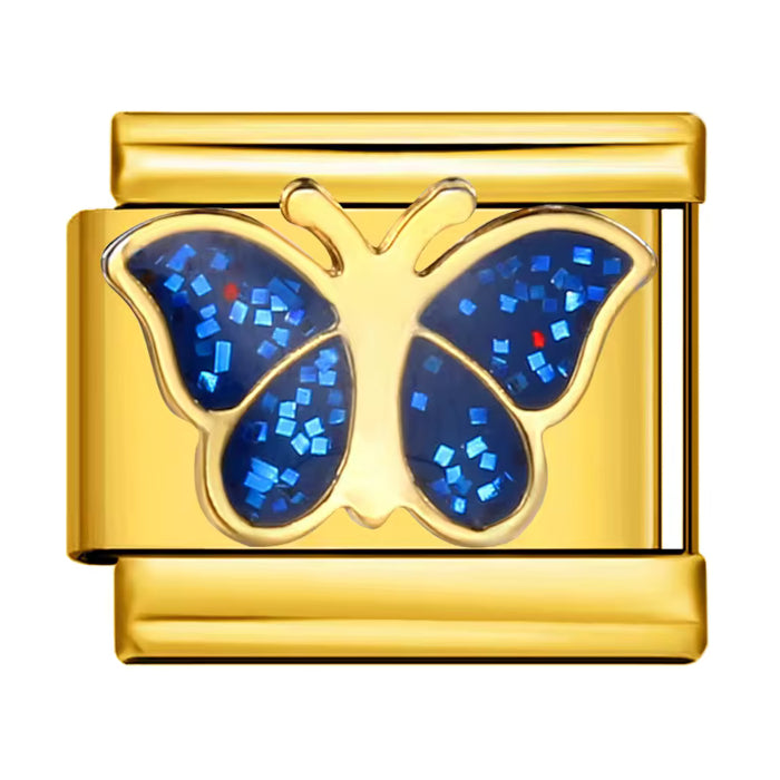 Modrý motýlek - zlatá